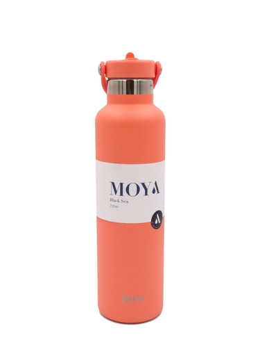 Moya "Black Sea"  700ml Insulated Sustainable Water Bottle Coral