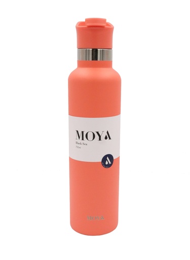 Moya "Black Sea"  700ml Insulated Sustainable Water Bottle Coral Spout Lid