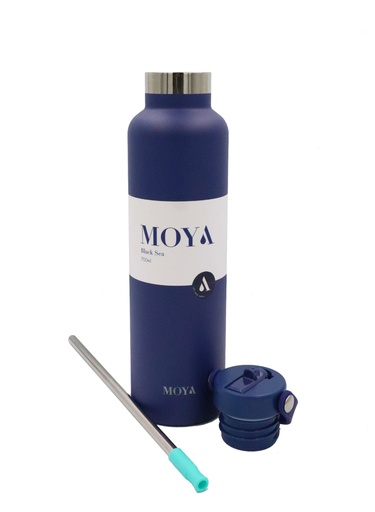 Moya "Black Sea"  700ml Insulated Sustainable Water Bottle Navy