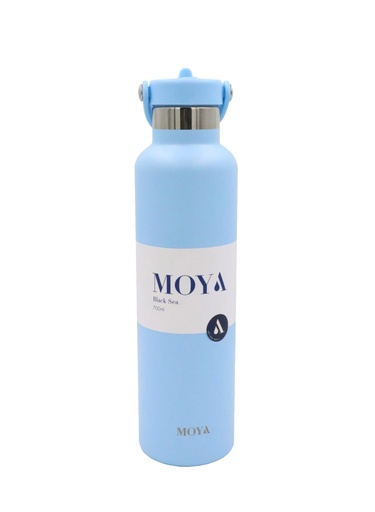 Moya "Black Sea"  700ml Insulated Sustainable Water Bottle Powder Blue
