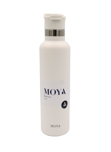 Moya "Black Sea"  700ml Insulated Sustainable Water Bottle White Spout Lid