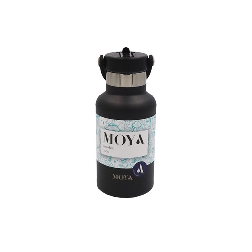 Moya "Seashell" 350ml Insulated Sustainable Water Bottle Black