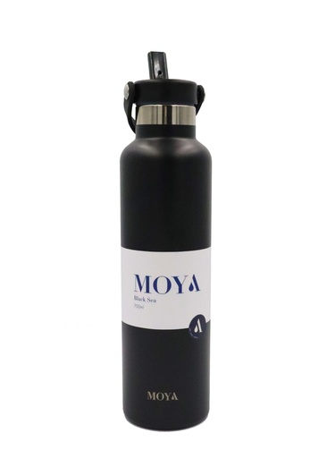 Moya "Black Sea"  700ml Insulated Sustainable Water Bottle Black
