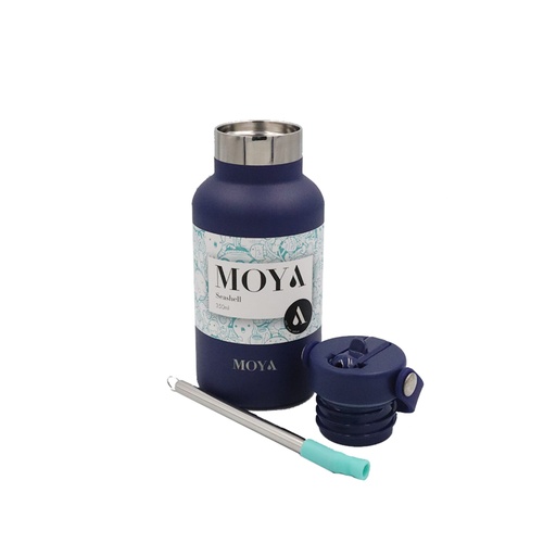 Moya "Seashell" 350ml Insulated Sustainable Water Bottle Navy