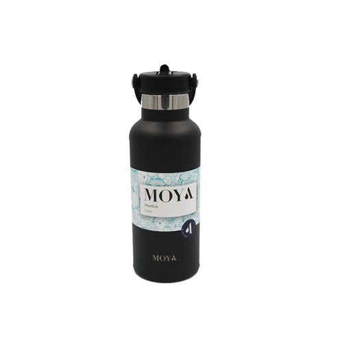 Moya "Starfish" 500ml Insulated Sustainable Water Bottle Black