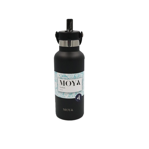 Moya "Starfish" 500ml Insulated Sustainable Water Bottle Black