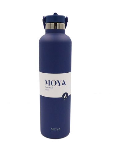 Moya "Coral Reef" 1L Insulated Sustainable Water Bottle Navy