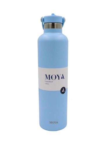 Moya "Coral Reef" 1L Insulated Sustainable Water Bottle Powder Blue
