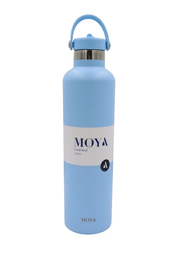 Moya "Coral Reef" 1L Insulated Sustainable Water Bottle Powder Blue