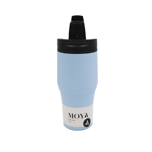 Moya "High Tide" 380ml Travel Coffee Mug Black/Powder Blue 