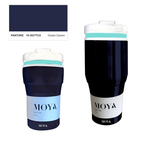 Moya "High Tide" 380ml Travel Coffee Mug Blue/Black