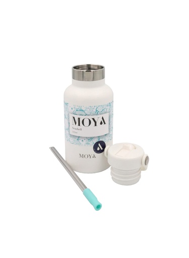 Moya"Seashell" 350ml Insulated Sustainable Water Bottle White