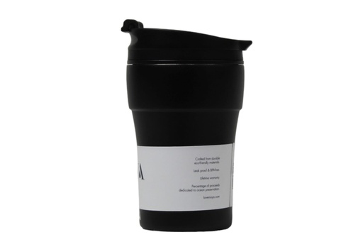Moya "Low Tide" 250ml Travel Coffee Mug Black/Black