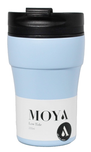 Moya "Low Tide" 250ml Travel Coffee Mug Black/Powder Blue 