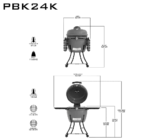 Pitboss - PBK24 - Grey
