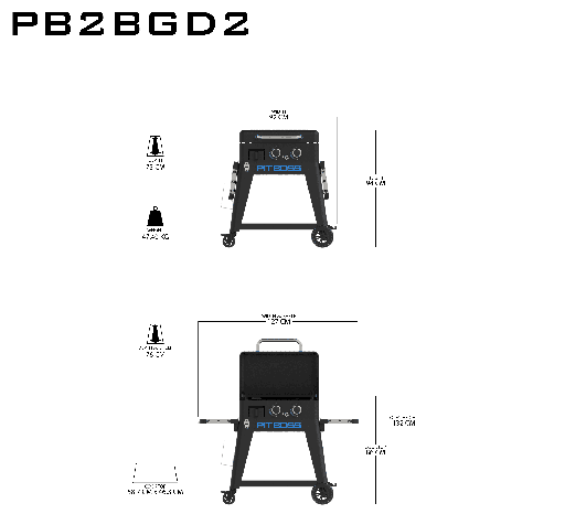 Pitboss - Ultimate Plancha:  2 Burner with Cart 