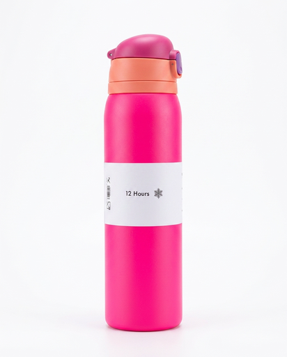 Moya "True Tide"  32oz Insulated Sustainable Water Bottle Hot Pink