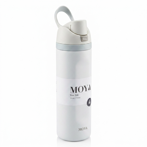 Moya "True Tide"  24oz Insulated Sustainable Water Bottle White