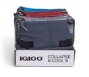 IGLOO-Collapse & Cool 6 Can Solid Assortment - Blue/Black 