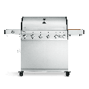 Burnhard Fat FRED - 6-Burner Gas Grill Deluxe Stainless Steel - Series 3 with Cast Iron Grate