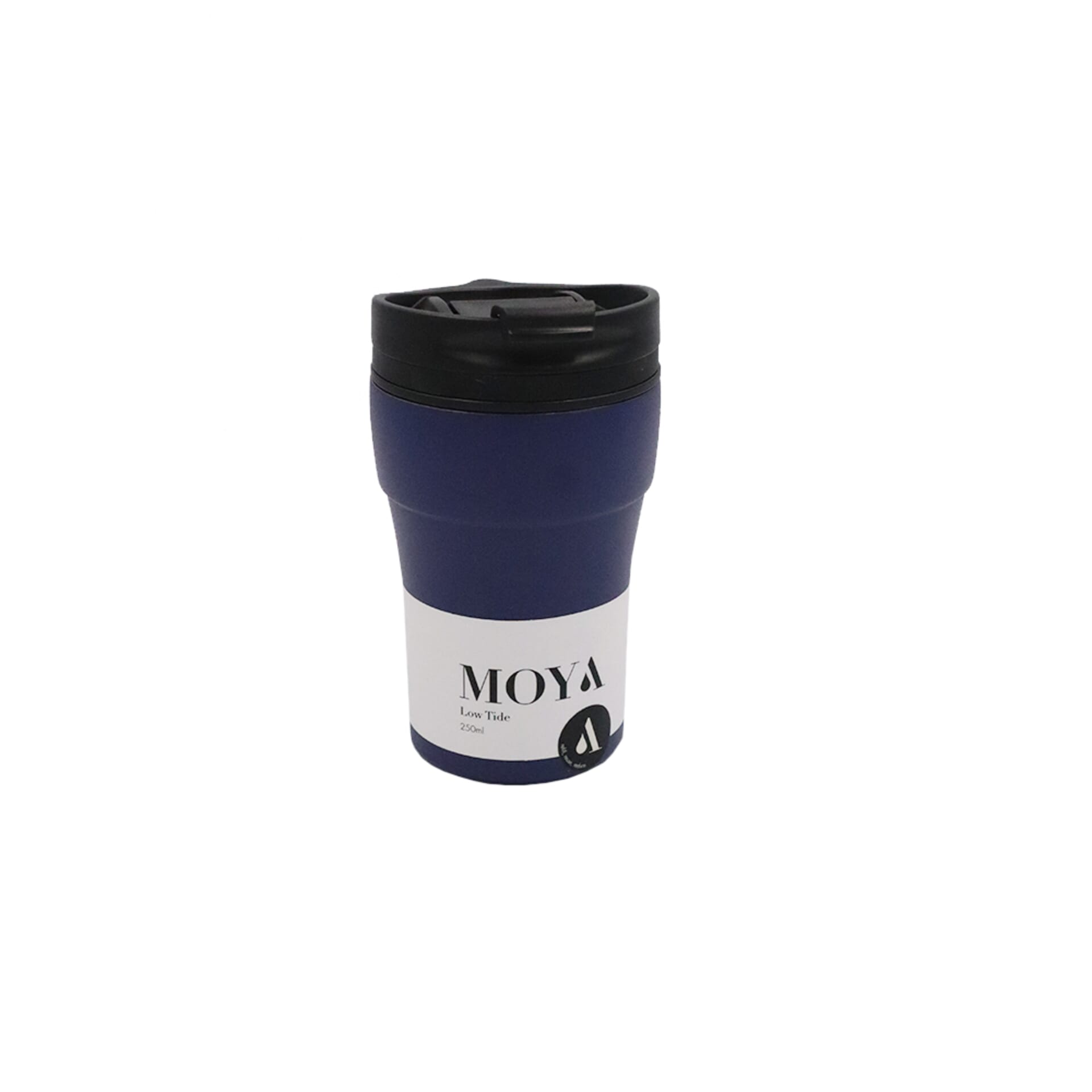 Moya "Low Tide" 250ml Travel Coffee Mug Black/Navy