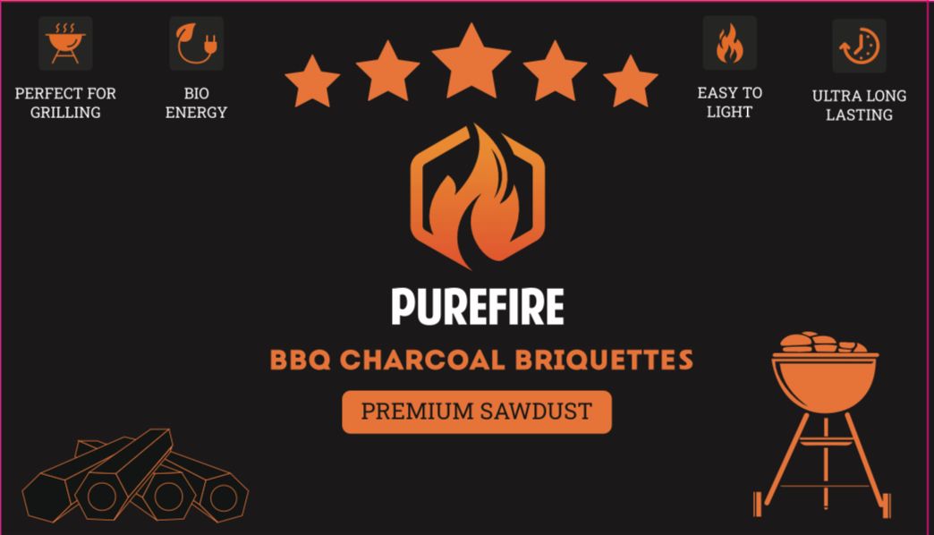 ML PUREFIRE SMOKELESS LONG LASTING SAWDUST BRIQUETTE 10KG