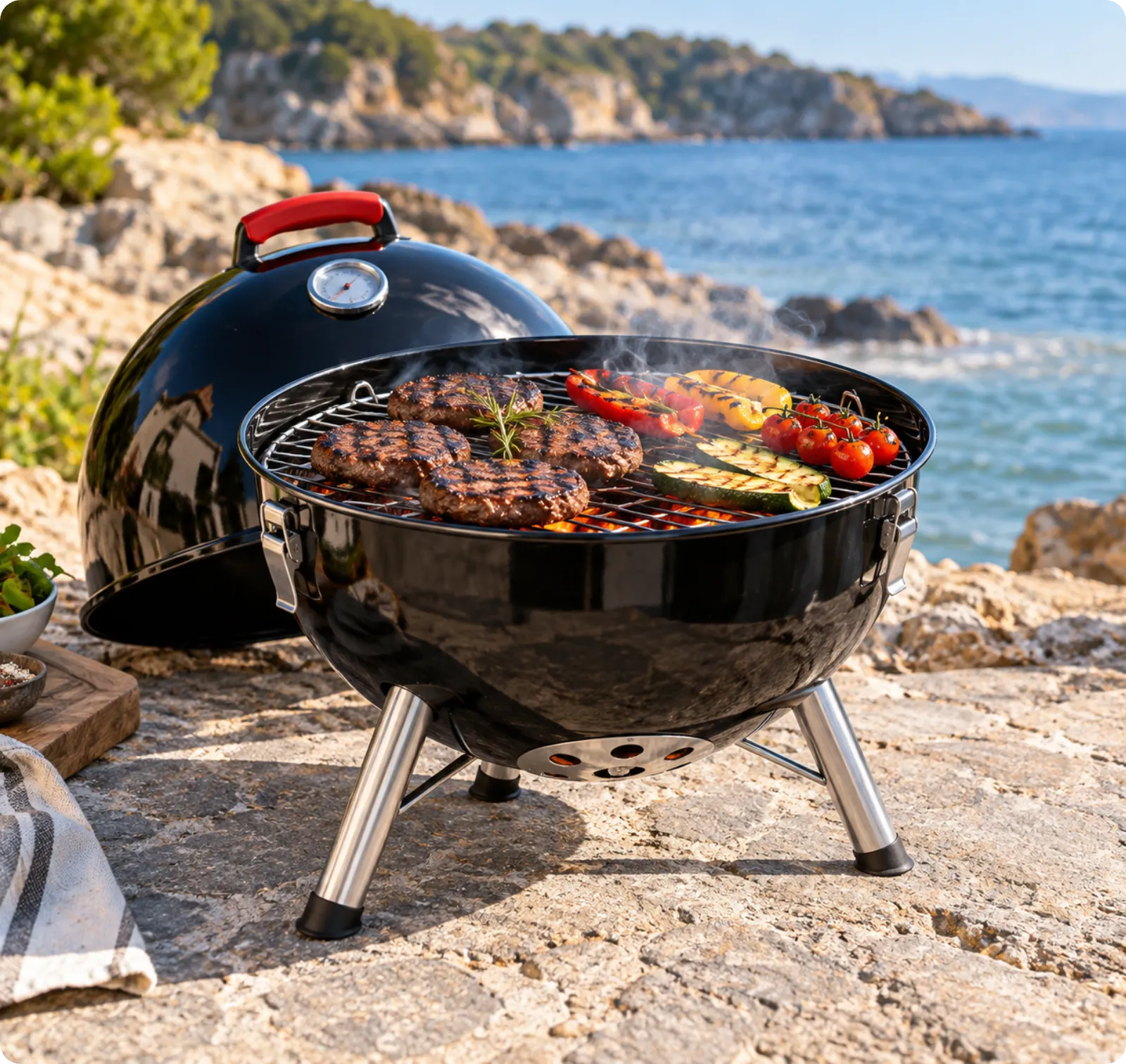 ProQ smoker used as a kettle grill