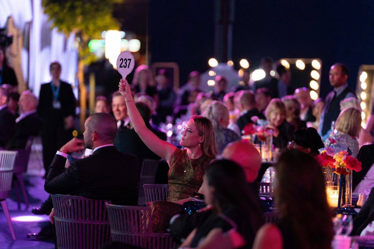Guests bidding at The Sparkle Gala auction