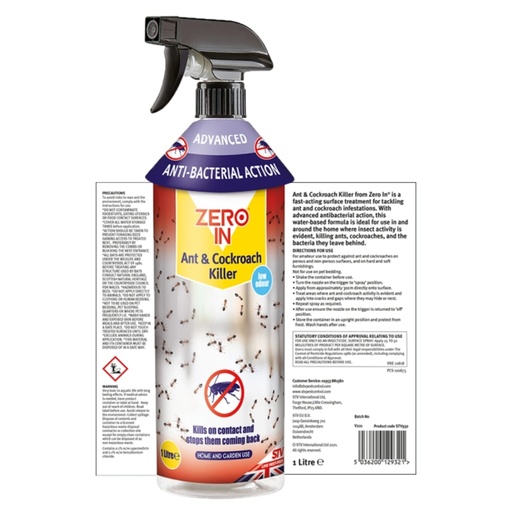 STV Anti-Bacterial Ant & Cockroach Killer - 1L RTU