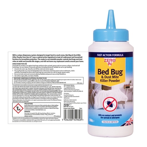 STV Bed Bug & Dust Mite Killer Powder - 250g