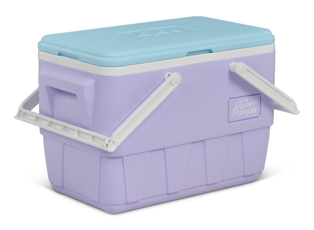 [00032979] IGLOO - Retro Picnic Basket 25 Qt Cooler - Lilac Image 