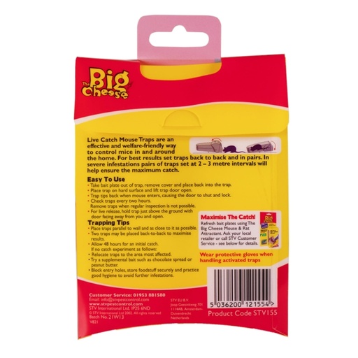 STV Live Catch Mouse Trap - Twinpack