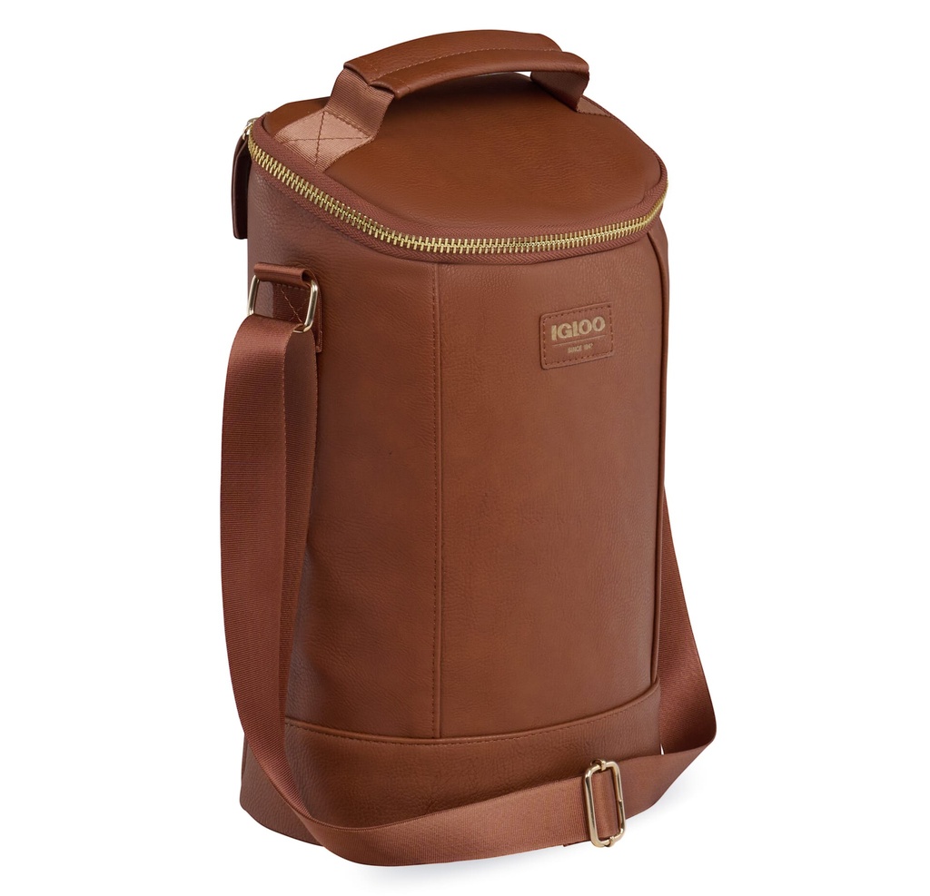 [000163066] IGLOO - Wine Tote Luxe - Cognac  Image 