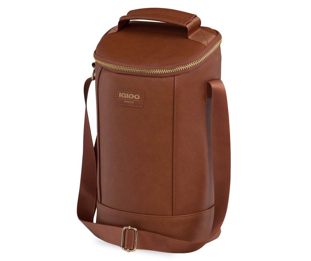[000163066] IGLOO - Wine Tote Luxe - Cognac  Image 