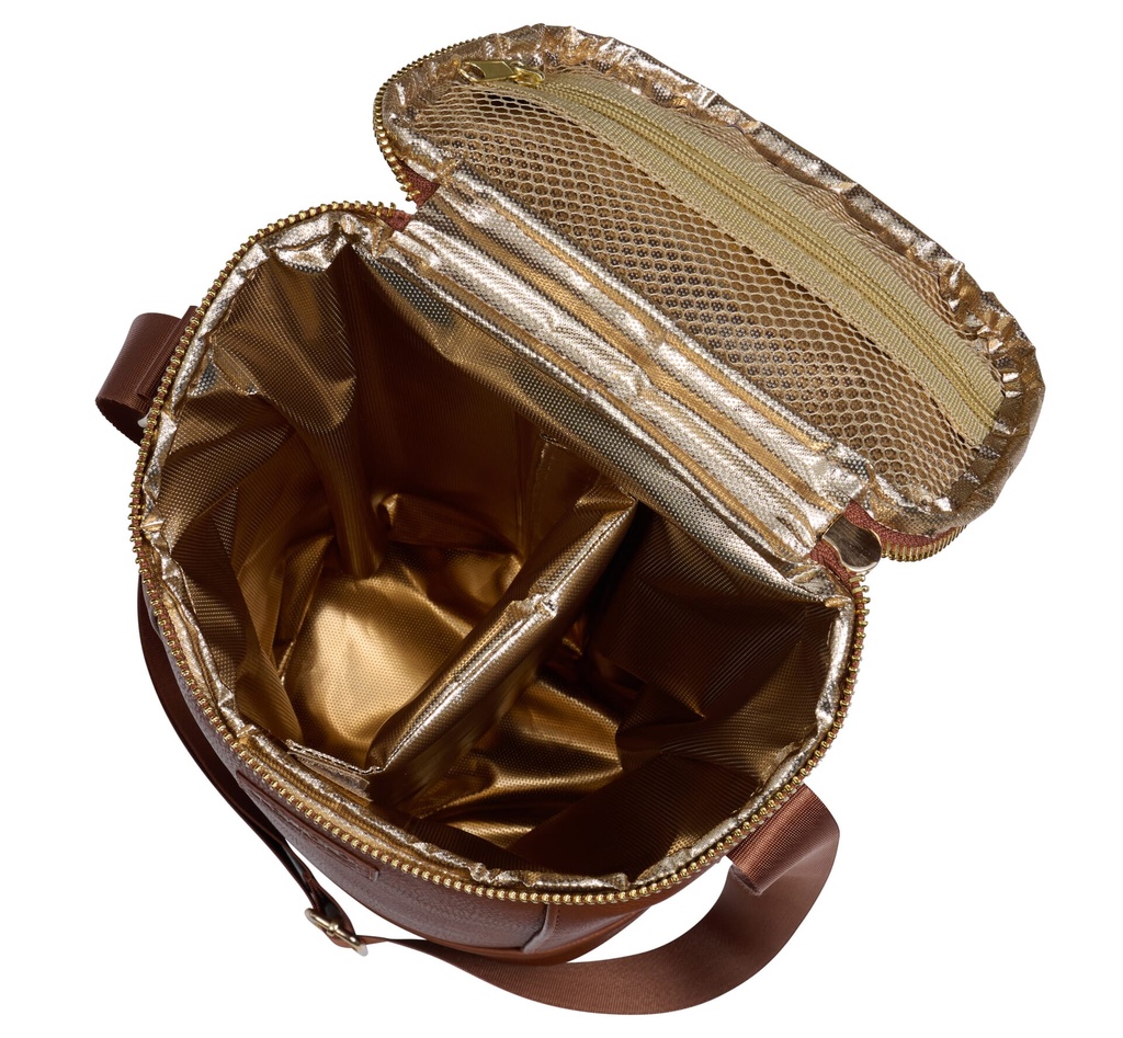 [000163066] IGLOO - Wine Tote Luxe - Cognac  Image 