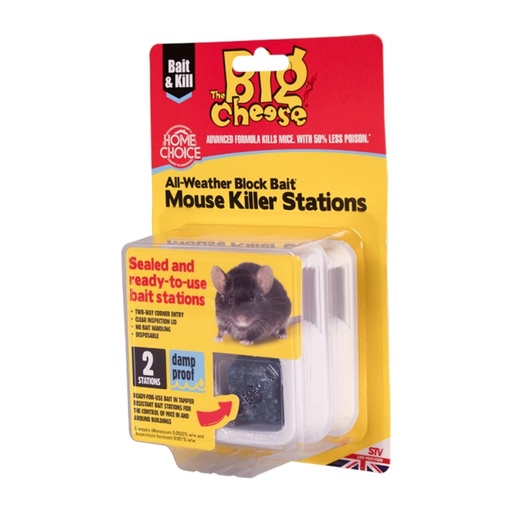 STV  Ready-Baited Mouse Killer Station - Twinpack