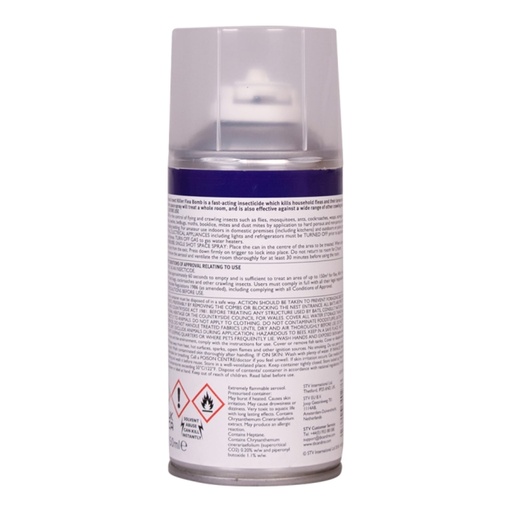 STV  Natural Insect Killer Flea Bomb - 150ml One Shot Aerosol