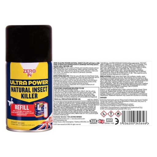 STV  Natural Insect Killer Refill - 200ml Aerosol