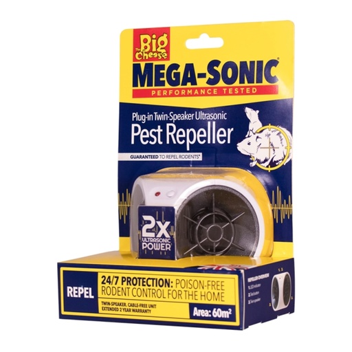 STV  Mega-Sonic® Plug-In Twin-Speaker Pest Repeller