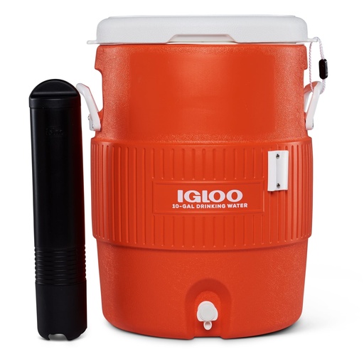 IGLOO-10 Gallon Seat Top With Cup Dispenser - Orange - DISC - DISC