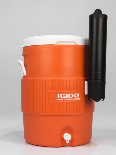 IGLOO-10 Gallon Seat Top With Cup Dispenser - Orange - DISC - DISC