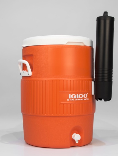 IGLOO-10 Gallon Seat Top With Cup Dispenser - Orange - DISC - DISC