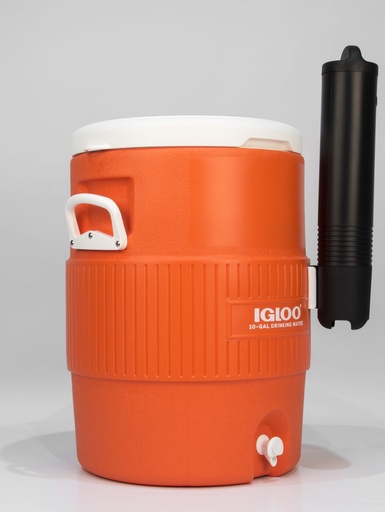IGLOO-10 Gallon Seat Top With Cup Dispenser - Orange - DISC - DISC