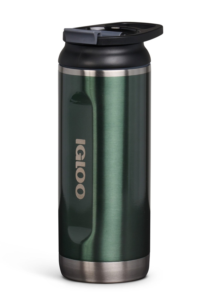 [00071070] IGLOO-16 Oz Stainless Steel Flip ‘n’ Sip Tumbler - Spruce Image 
