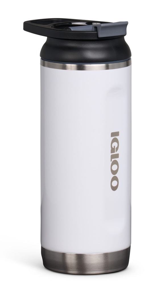 [00071067] IGLOO-16 Oz Stainless Steel Flip ‘n’ Sip Tumbler - White  Image 