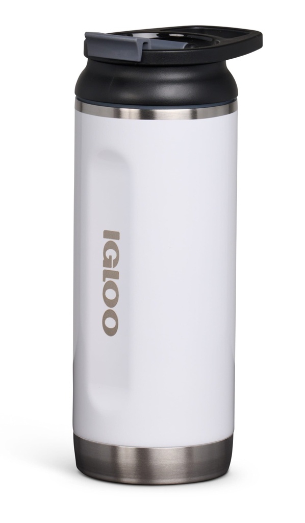 [00071067] IGLOO-16 Oz Stainless Steel Flip ‘n’ Sip Tumbler - White  Image 