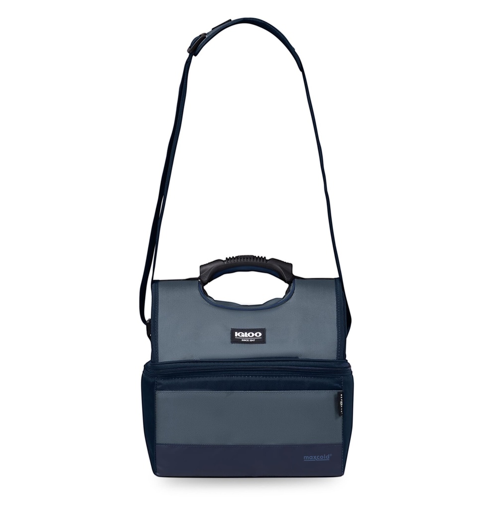 [00066114] IGLOO-16-Can Dual Compartment Insulated Gripper Lunch Bag - Blue  Image 