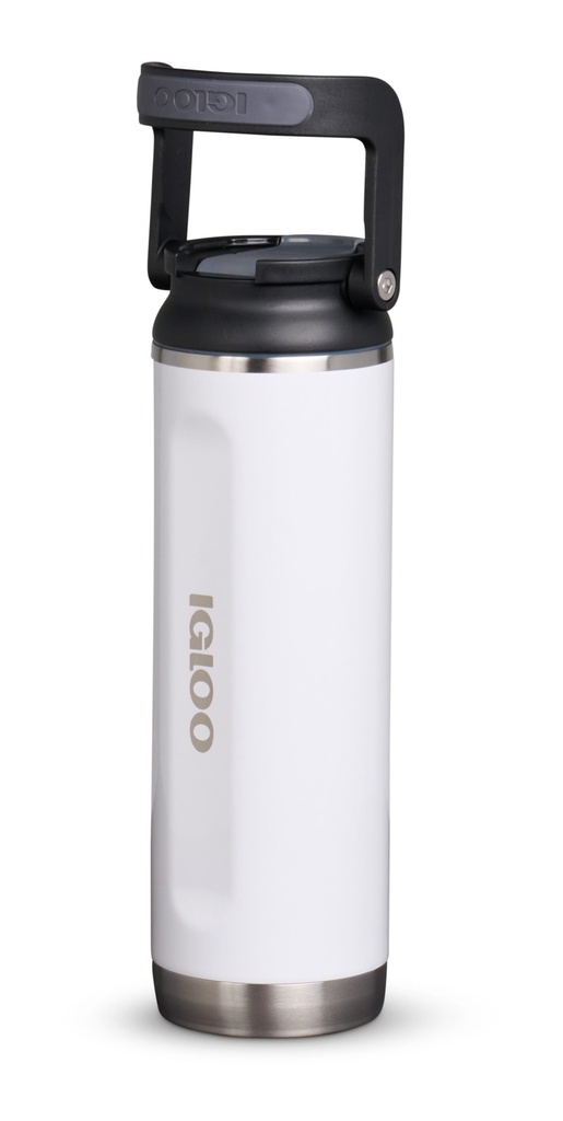 [00071084] IGLOO-20 Oz Stainless Steel Sport Sipper Bottle - WHT.SSTL Image 