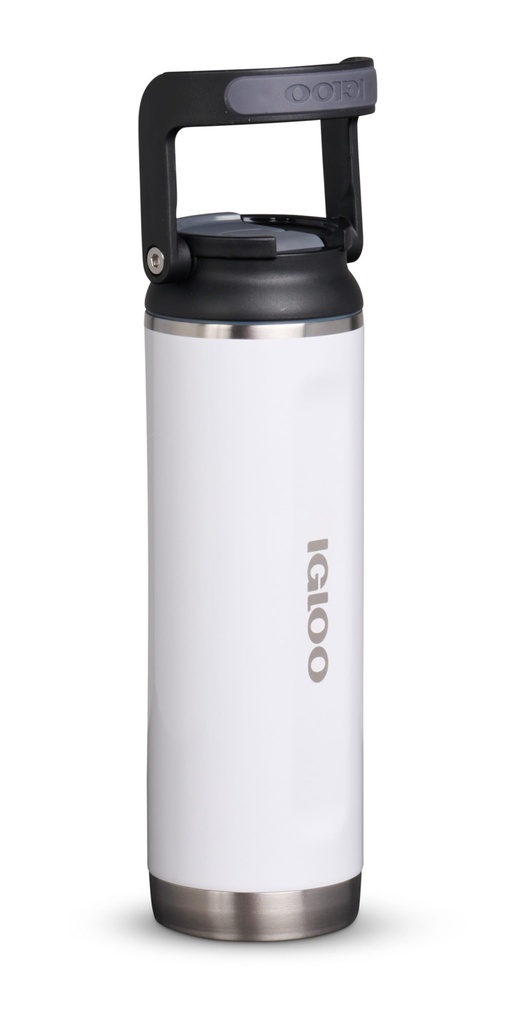 [00071084] IGLOO-20 Oz Stainless Steel Sport Sipper Bottle - WHT.SSTL Image 