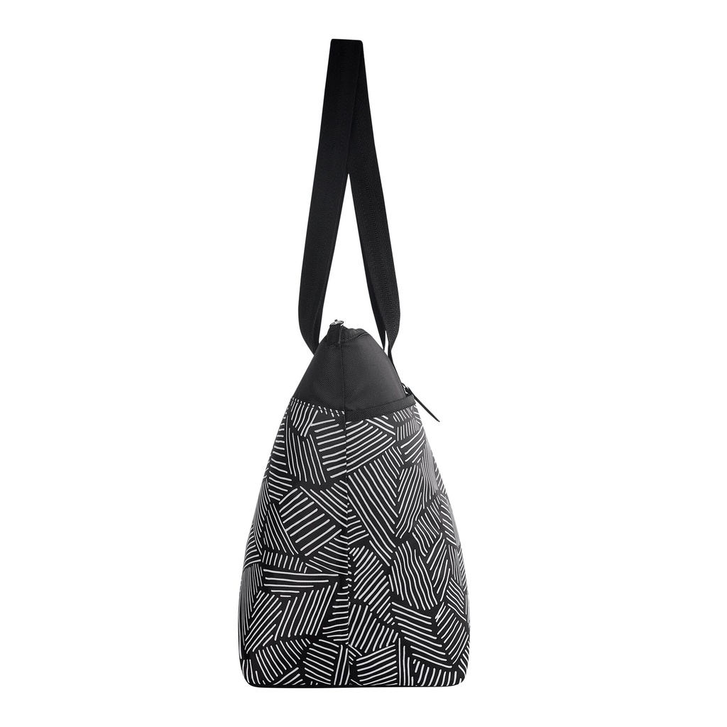 [00166268] IGLOO-30 Can Essential Tote Cooler Bag  - Black & White Geo Image 